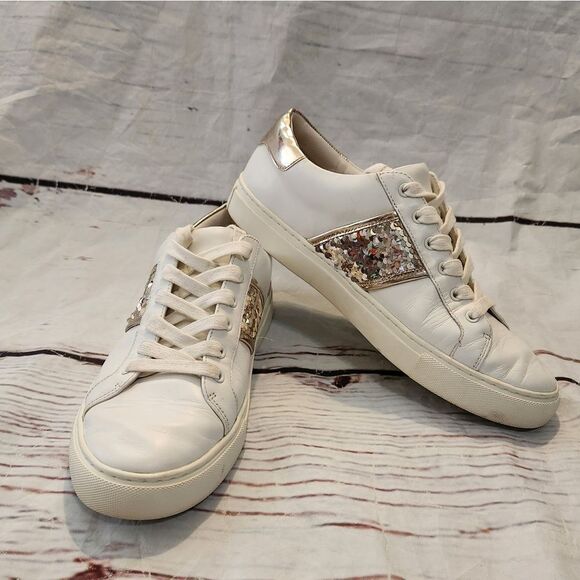 Tory Burch Carter Sequins Sneakers Size 10 - Picture 1 of 7